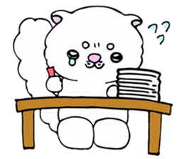 Japanese cat in winter sticker #9552531