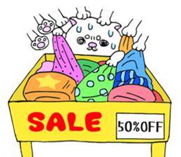 Japanese cat in winter sticker #9552533