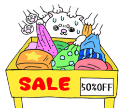 Japanese cat in winter sticker #9552533