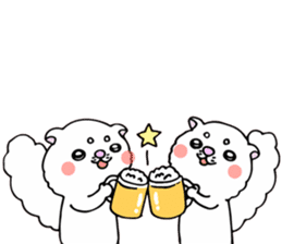 Japanese cat in winter sticker #9552535