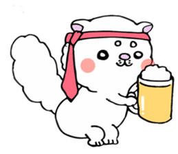 Japanese cat in winter sticker #9552536