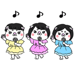 Japanese cat in winter sticker #9552537