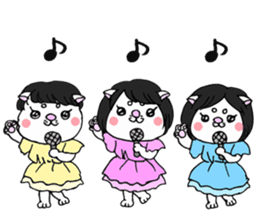 Japanese cat in winter sticker #9552537