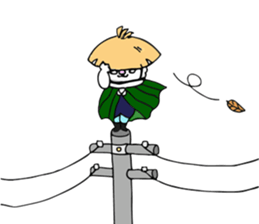 Japanese cat in winter sticker #9552541