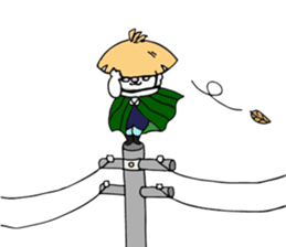 Japanese cat in winter sticker #9552541