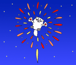 Japanese cat in winter sticker #9552542