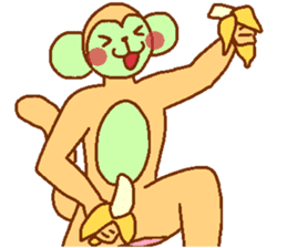 Gorilla blue man and monkey green man sticker #9556267