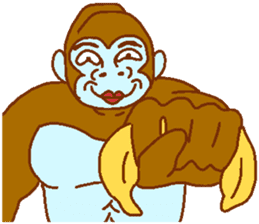 Gorilla blue man and monkey green man sticker #9556271