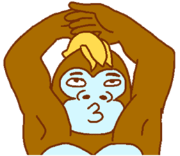 Gorilla blue man and monkey green man sticker #9556276