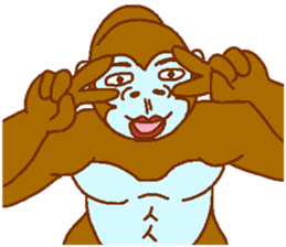 Gorilla blue man and monkey green man sticker #9556279