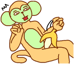 Gorilla blue man and monkey green man sticker #9556283