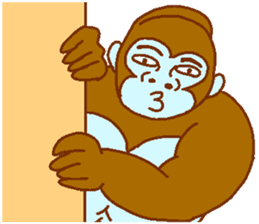 Gorilla blue man and monkey green man sticker #9556284