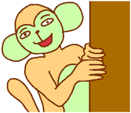 Gorilla blue man and monkey green man sticker #9556285