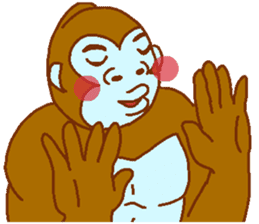 Gorilla blue man and monkey green man sticker #9556288