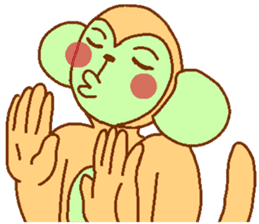 Gorilla blue man and monkey green man sticker #9556289