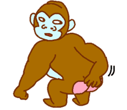 Gorilla blue man and monkey green man sticker #9556290