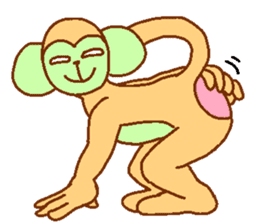 Gorilla blue man and monkey green man sticker #9556291