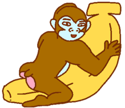 Gorilla blue man and monkey green man sticker #9556294