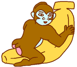 Gorilla blue man and monkey green man sticker #9556294