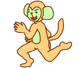 Gorilla blue man and monkey green man sticker #9556297