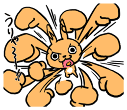 Hand long rabbit sticker #9557784