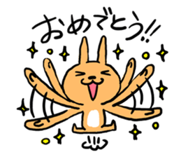 Hand long rabbit sticker #9557801