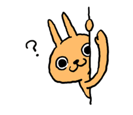 Hand long rabbit sticker #9557802