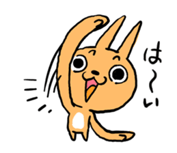 Hand long rabbit sticker #9557803