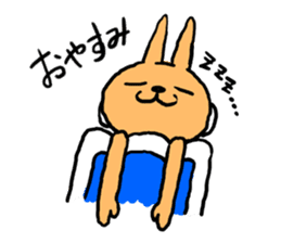 Hand long rabbit sticker #9557804