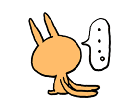 Hand long rabbit sticker #9557813