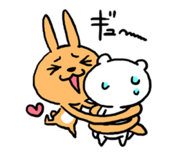 Hand long rabbit sticker #9557816