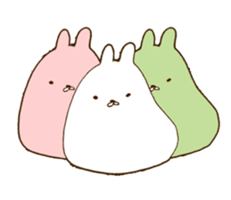 strange rabbit sticker sticker #9558344