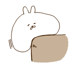 strange rabbit sticker sticker #9558345