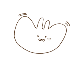 strange rabbit sticker sticker #9558346