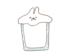 strange rabbit sticker sticker #9558347