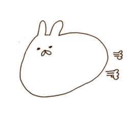 strange rabbit sticker sticker #9558350