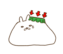 strange rabbit sticker sticker #9558353