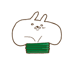 strange rabbit sticker sticker #9558354