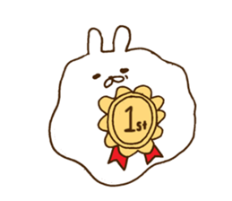 strange rabbit sticker sticker #9558355