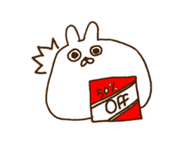 strange rabbit sticker sticker #9558356