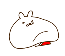 strange rabbit sticker sticker #9558357