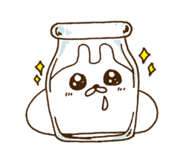 strange rabbit sticker sticker #9558358