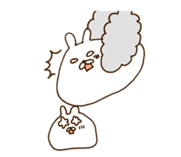 strange rabbit sticker sticker #9558361