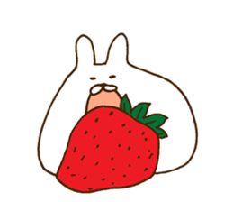 strange rabbit sticker sticker #9558362