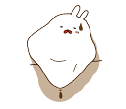 strange rabbit sticker sticker #9558368