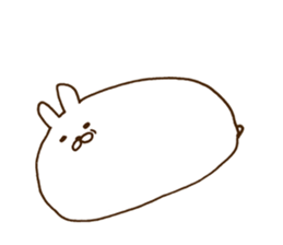 strange rabbit sticker sticker #9558371