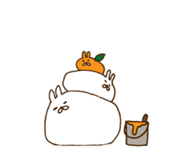 strange rabbit sticker sticker #9558373