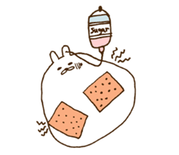 strange rabbit sticker sticker #9558374