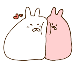 strange rabbit sticker sticker #9558375