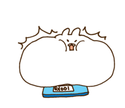 strange rabbit sticker sticker #9558376